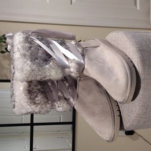JUSTFAB Faux Fur Boots Size 8 NWOT
